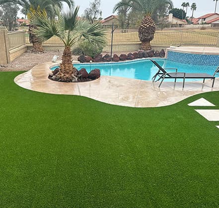 Artificial turf project near Gilbert, Arizona